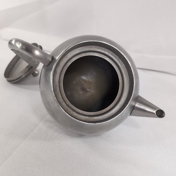 Vintage Original Henley Teapot Stainless Steel Silver MCM Atomic Mid Century - Picture 8 of 14